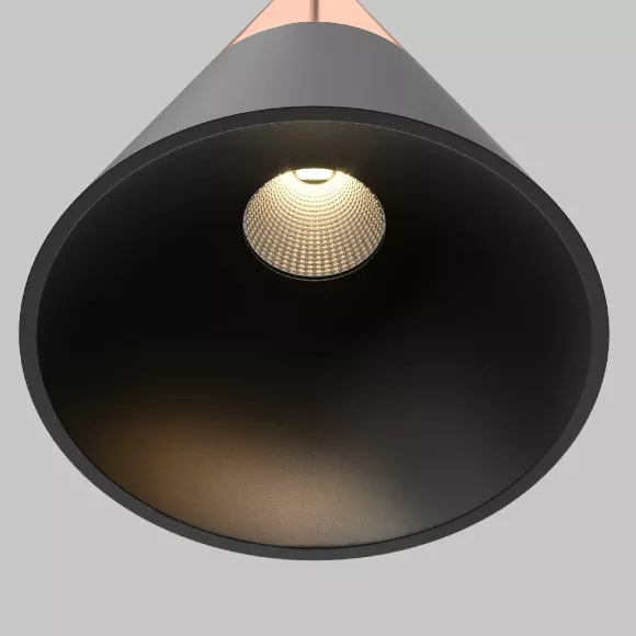 Трековый подвесной магнитный светильник Maytoni Cono TR166-1-7W3K-M-B, Черный, Теплый белый, Алюминий Трековый подвесной магнитный светильник Maytoni Cono TR166-1-7W3K-M-B, Черный, Теплый белый, Алюминий