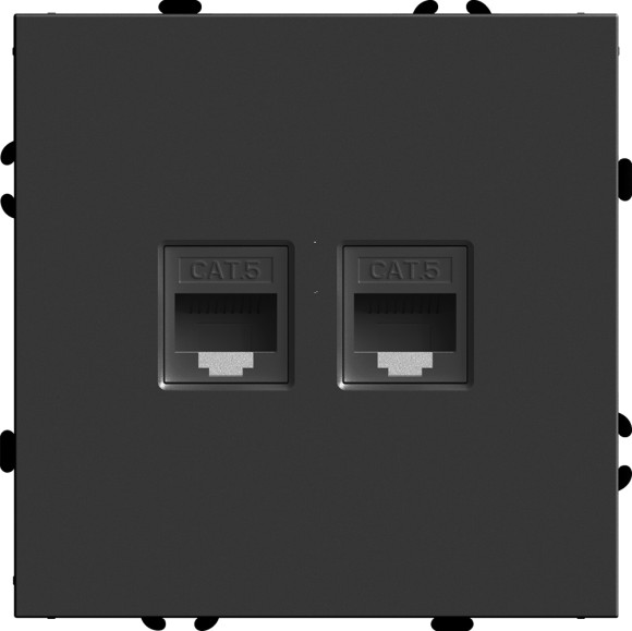 Розетка компьютерная 2-местная RJ-45 Stekker RST00-5111-05 Эмили 49848