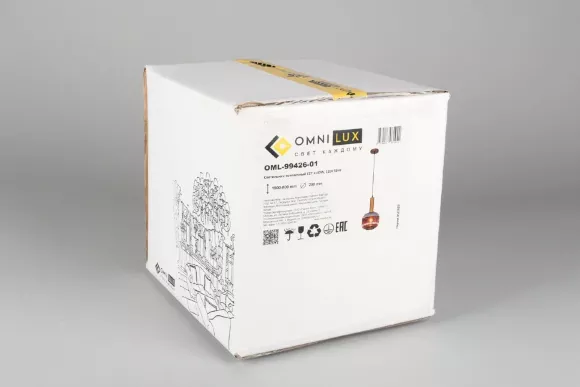 Подвесной светильник Omnilux Triscina OML-99426-01, Бронза, Дымчатый, Металл Подвесной светильник Omnilux Triscina OML-99426-01, Бронза, Дымчатый, Металл