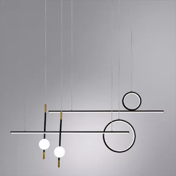 Подвесная люстра Arte Lamp Polaris A2610SP-85BK, Черный, Белый, От теплого до холодного Подвесная люстра Arte Lamp Polaris A2610SP-85BK, Черный, Белый, От теплого до холодного