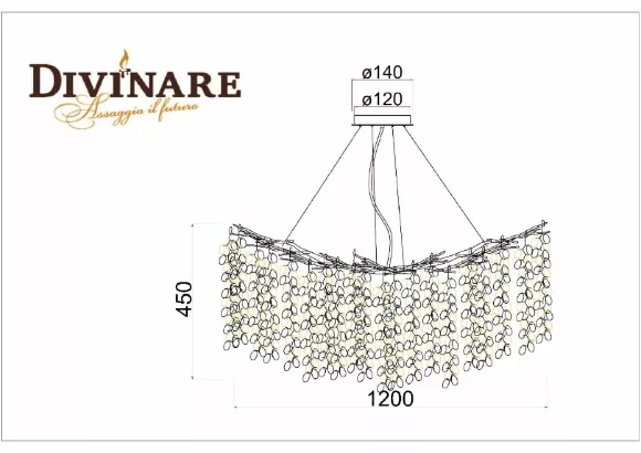 Подвесная люстра Divinare Salice 3134/01 SP-14, Золото, Янтарный, Металл Подвесная люстра Divinare Salice 3134/01 SP-14, Золото, Янтарный, Металл