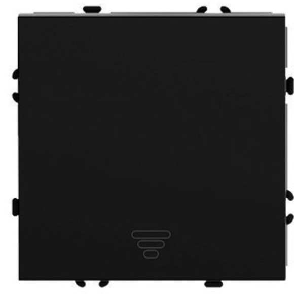 Выключатель 1-клавишный самовозвратный (механизм) Stekker Эмили 250В 10А RSW10-5112-05 черный уголь soft touch