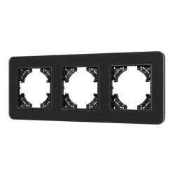 Рамка на 3 поста стеклянная Arlight FRM-OMALI-SFGS-3-BK 049713