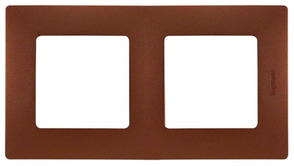Рамка 2-постовая Legrand Etika какао 672572