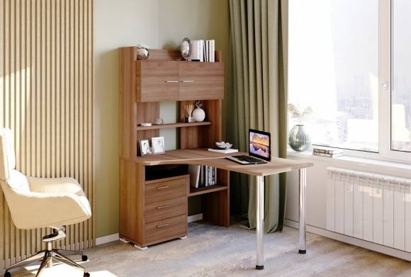 Стол компьютерный Домино СР-133-150 Ш-Ч-ЛЕВ MER_SR-133-150_SH-CH-LEV