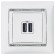 Розетка USB двойная Legrand Valena 240V/5V 2400mA алюминий 770270