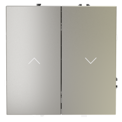 Выключатель встраиваемый Voltum S70 для жалюзи 10А, (шелк) VLS020704