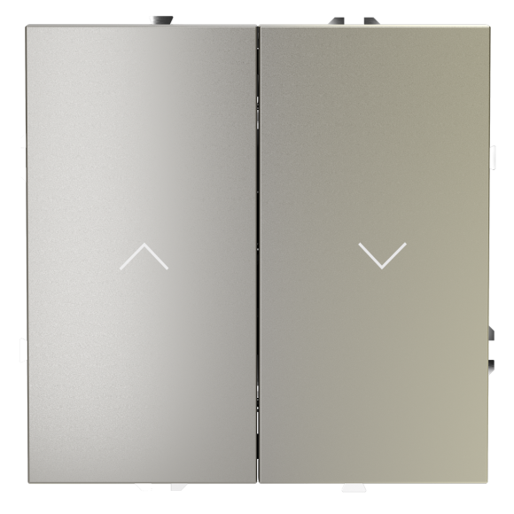 Выключатель встраиваемый Voltum S70 для жалюзи 10А, (шелк) VLS020704