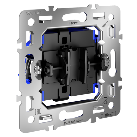 Механизм выключателя с самовозвратом одноклавишного 10А Voltum S70 VLS0106M