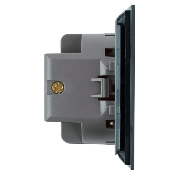 Выключатель 1-клавишный самовозвратный (механизм) Stekker Мия 250В 10А RSW10-3112-05 черный бархат 50574