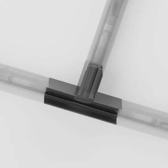Угол-соединитель для магнитного шинопровода Maytoni Technical Magnetic track system Gravity TRA010CT-41B, Черный, Алюминий, Германия, вид снизу