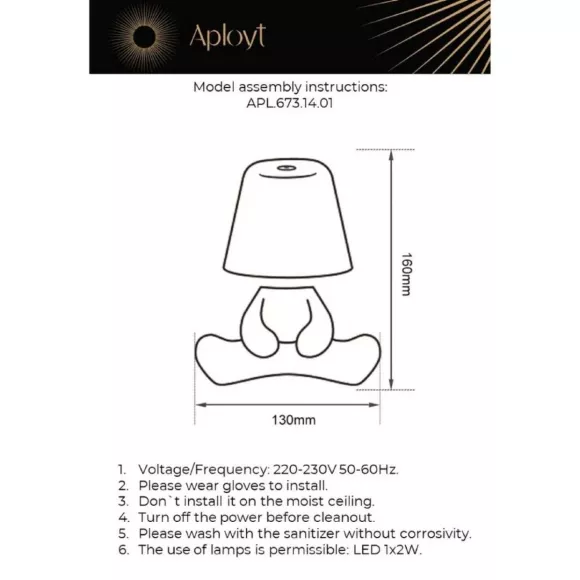 Настольная лампа Aployt Ninon APL.673.14.01 Настольная лампа Aployt Ninon APL.673.14.01