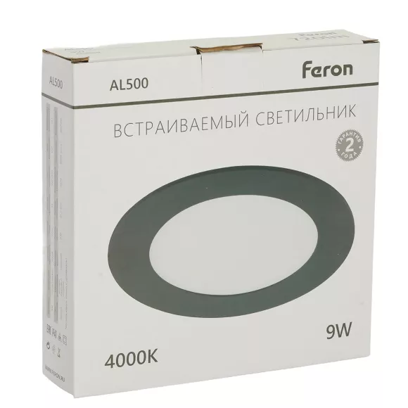 Встраиваемый светильник Feron AL500 51616, Нейтральный белый, Современный, Белый Встраиваемый светильник Feron AL500 51616, Нейтральный белый, Современный, Белый