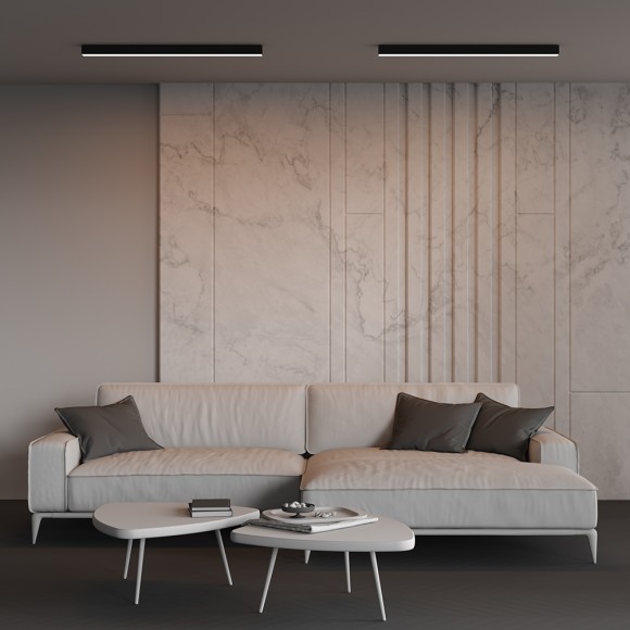 Линейный накладной светильник Maytoni Technical 3000K 50x50 (Черный, 1 м) LL311027