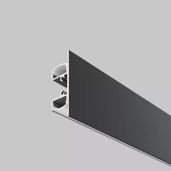 Алюминиевый профиль Maytoni Led strip ALM-1848-B-2M, вид сбоку Алюминиевый профиль Maytoni Led strip ALM-1848-B-2M, вид сбоку