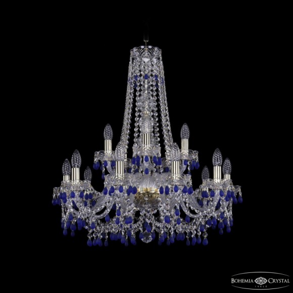 Подвесная люстра Bohemia Ivele Crystal 1410/10+5/240/h-75 G V3001
