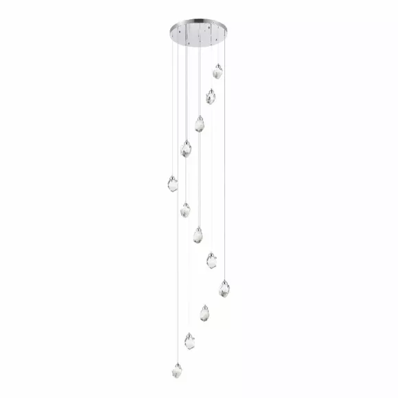 Каскадная люстра ST Luce Cascato SL6114.103.12, Хром, Прозрачный, Теплый белый