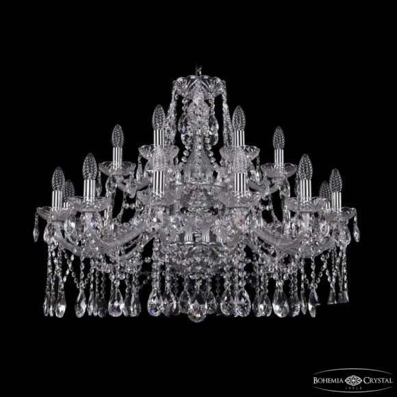 Подвесная люстра Bohemia Ivele Crystal 1413/12+6/300/2d Ni
