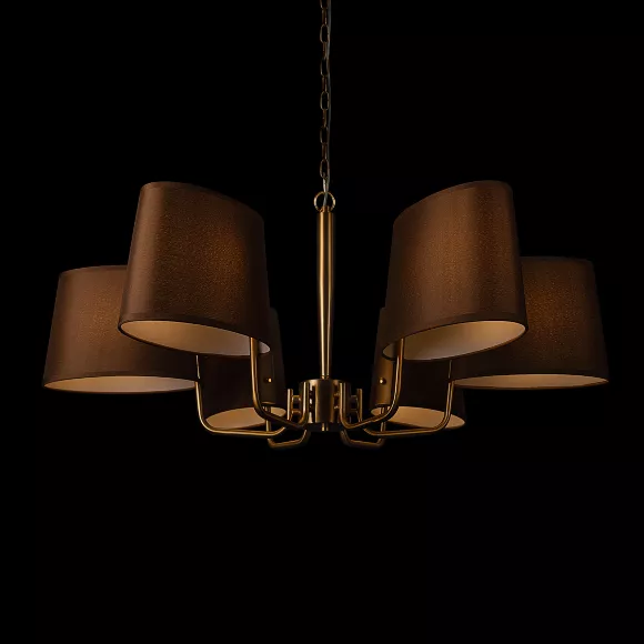 Подвесная люстра Loft IT Hilton 10527/6 Brass, Латунь, Коричневый, Металл, крупный план Подвесная люстра Loft IT Hilton 10527/6 Brass, Латунь, Коричневый, Металл, крупный план