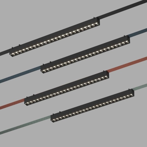 Трековый однофазный светильник Denkirs Belty Grill DK5573-BK