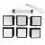 Встраиваемый светильник Uniel ULP-1010 42W/4000К IP40 GRILYATO OPAL BLACK KIT06 UL-00012447