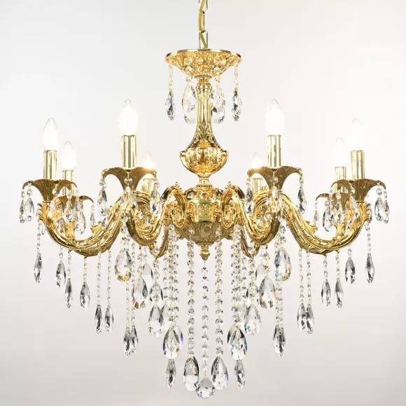 Подвесная люстра Bohemia Ivele Crystal AL79101/8/250 B G, Золото, Металл, Классика стиль, крупный план Подвесная люстра Bohemia Ivele Crystal AL79101/8/250 B G, Золото, Металл, Классика стиль, крупный план