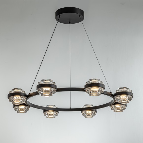 Подвесная светодиодная люстра Delight Collection Indiana MD22030002-8A black