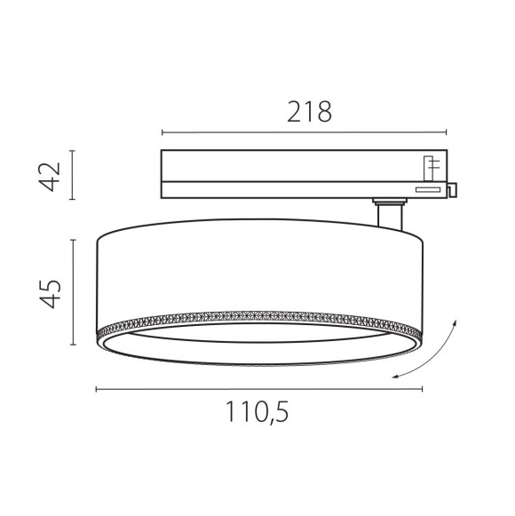 Трековый трехфазный светильник Quattro LED с управлением TRIAC Lightstar Alta Pro A5646TRIAC