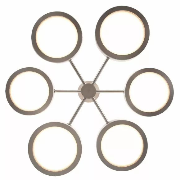 Подвесная люстра Odeon Light L-Vision Rivera 5451/99L, Никель, Белый, От теплого до нейтрального, вид сверху