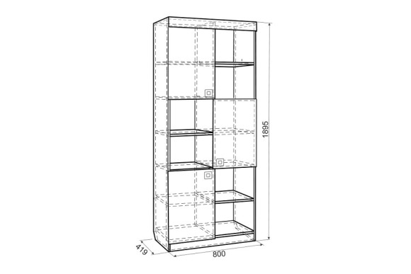 Стеллаж комбинированный Форсаж MBS_MKF-03_1623