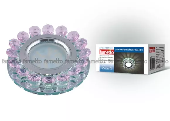 Встраиваемый светильник Fametto Luciole DLS-L102 GU5.3 CHROME/PINK Встраиваемый светильник Fametto Luciole DLS-L102 GU5.3 CHROME/PINK