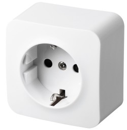 Розетка с заземлением со шторками накладной монтаж Jasmart FS 16А/250B FS5501W