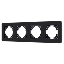 Рамка на 4 поста стеклянная Arlight FRM-OMALI-SFGS-4-BK 049717