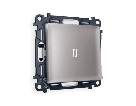 Комплект механизма 1-кл проходного выключателя с подсветкой Ambrella Volt Alfa MA502035