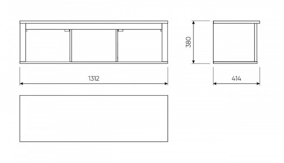 Полка навесная Сага SHST_2.08.17.150.14