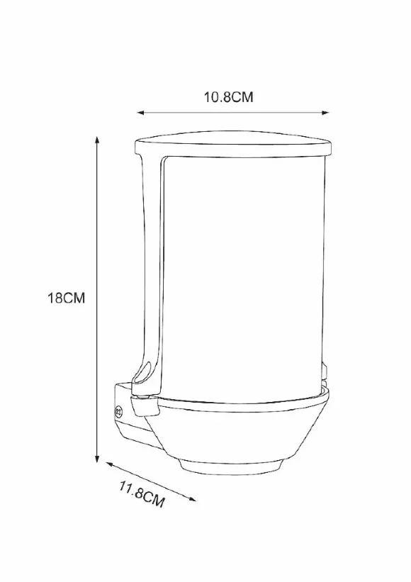 Уличный настенный светильник Arte Lamp Minchir A8306AL-1BK, вид сбоку