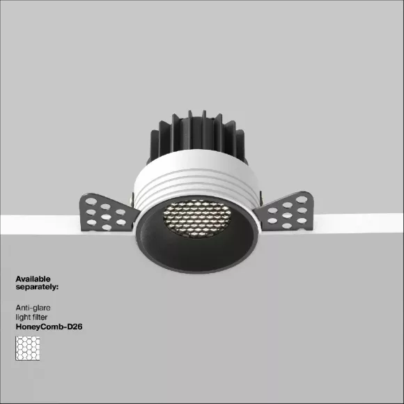 Встраиваемый светильник Maytoni Round DL058-7W4K-TRS-B, Нейтральный белый, 90, Современный Встраиваемый светильник Maytoni Round DL058-7W4K-TRS-B, Нейтральный белый, 90, Современный