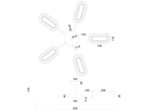 Потолочная светодиодная люстра с пультом управления Arte Lamp Ovale A2489PL-5GO