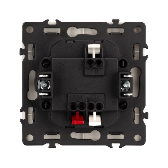 Механизм выключателя одноклавишный проходной Arlight LED SWT-NOBE-MKP1-SFPL-L-WH (230V, 10A) 054236