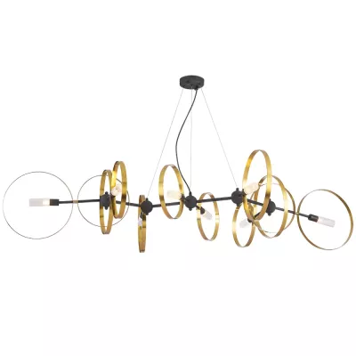 Подвесная люстра Crystal Lux ARMONICA SP8 BLACK/BRASS V2
