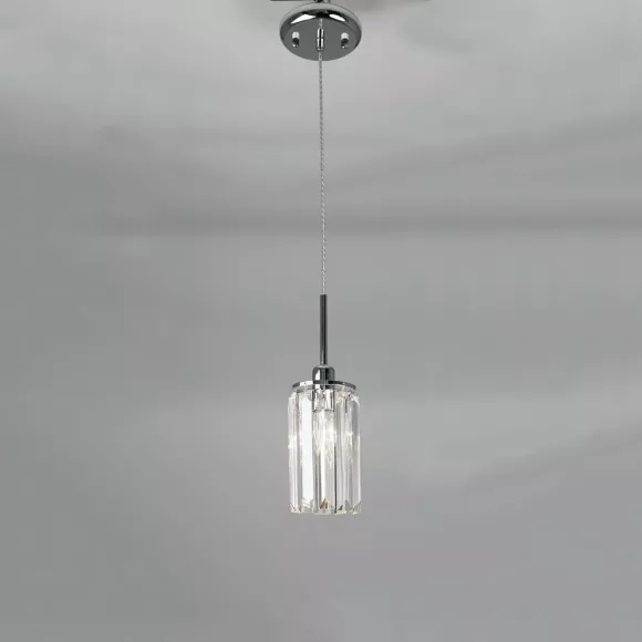 Подвесной светильник Citilux Синди CL330111, Прозрачный, Хром, Металл Подвесной светильник Citilux Синди CL330111, Прозрачный, Хром, Металл