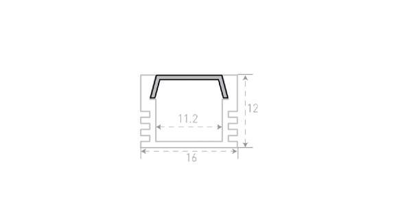 Профиль алюминиевый (комплект) SWG Standard SF-1612-3MT 00-00031954