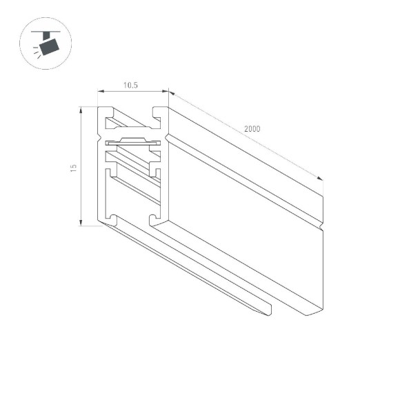 Шинопровод Arlight MAG-MICROCOSM-TRACK-1115-2000 (BK) 043050