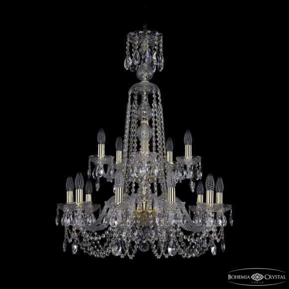 Подвесная люстра Bohemia Ivele Crystal 1402/10+5/240/XL-90/2d G