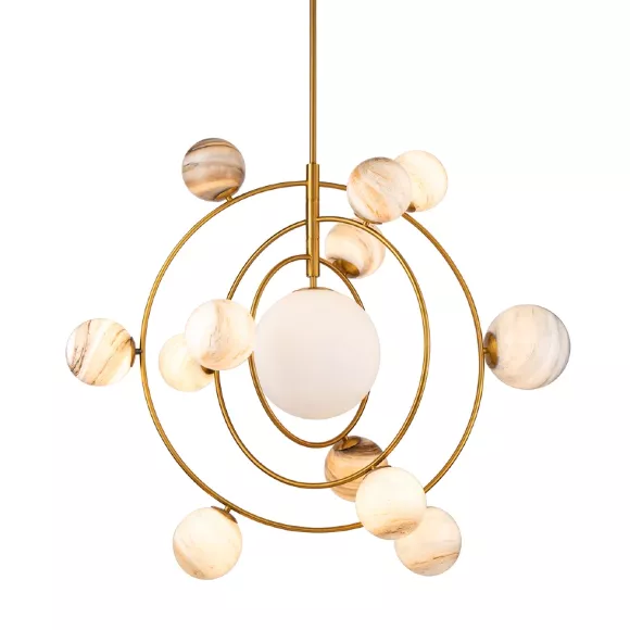 Люстра на штанге Delight Collection Planet KG1122P-13 brass
