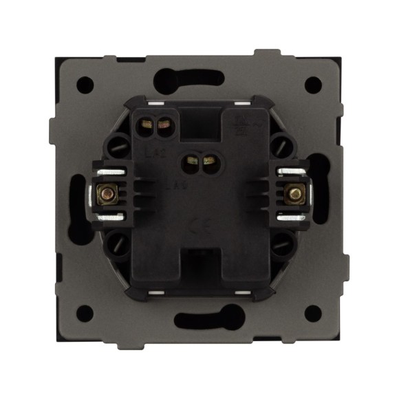 Механизм выключателя одноклавишный непроходной Arlight SWT-TENDO-MK01-PL-BK (230V, 10A) 054035