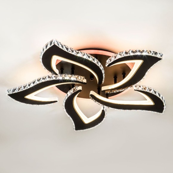 Потолочная светодиодная люстра с пультом управления LED4U L2839-5 BK