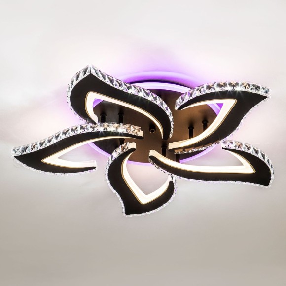 Потолочная светодиодная люстра с пультом управления LED4U L2839-5 BK