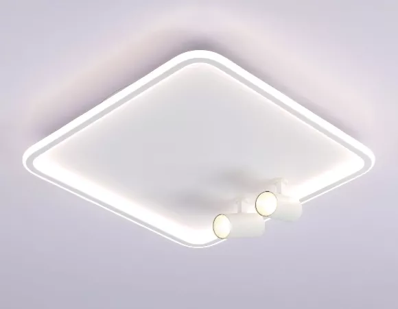 Потолочная люстра Ambrella Light Comfort LineTech FL5114, Белый, От теплого до холодного, Металл, светодиодный модуль Потолочная люстра Ambrella Light Comfort LineTech FL5114, Белый, От теплого до холодного, Металл, светодиодный модуль