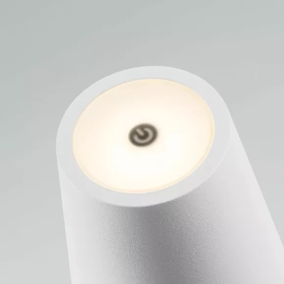 Настольная лампак с аккумулятором Arlight SP-DAISY-TAB-1.5W Warm3000-MIX (WH, 90 deg) (IP54 Металл) 044378, Белый, Теплый белый, Алюминий